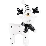 Dekoratief | Rendier m/sjaaltje, wit/zwart, keramiek, 11x6x16cm | A225675 Dekoratief | Rendier m/sjaaltje, wit/zwart, keramiek, 11x6x16cm | A225675