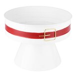 Dekoratief | Dienblad op voet 'Santa Belt', wit, metaal, 27x27x19cm | A225736 Dekoratief | Dienblad op voet 'Santa Belt', wit, metaal, 27x27x19cm | A225736