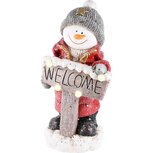 Dekoratief | Winterjongen 'Welcome', magnesium, LED, 23x21x46cm | A225850 Dekoratief | Winterjongen 'Welcome', magnesium, LED, 23x21x46cm | A225850