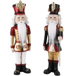 Dekoratief | Soldaat zwart/rood/goud, resina, 7x6x22cm, set van 2 stuks | A225921 Dekoratief | Soldaat zwart/rood/goud, resina, 7x6x22cm, set van 2 stuks | A225921