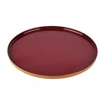Dekoratief | Dienblad rond, rood/goud, metaal, 23x23x2cm | A228190 Dekoratief | Dienblad rond, rood/goud, metaal, 23x23x2cm | A228190