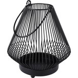 Dekoratief | Lantaarn open m/oor op pootjes, zwart, metaal, 23x23x25cm | A228302 Dekoratief | Lantaarn open m/oor op pootjes, zwart, metaal, 23x23x25cm | A228302