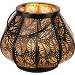 Dekoratief | Lantaarn 'Lovely Leaves', zwart/goud, metaal, 19x19x15cm | A228348 Dekoratief | Lantaarn 'Lovely Leaves', zwart/goud, metaal, 19x19x15cm | A228348