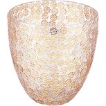 Dekoratief | Theelichthouder 'Flowers', goud, glas, 11x11x11cm | A228365 Dekoratief | Theelichthouder 'Flowers', goud, glas, 11x11x11cm | A228365