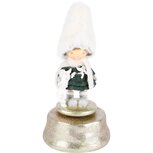 Dekoratief | Muziekdoos m/wintermeisje, groen/champagne, resina, 10x10x21cm | A229128 Dekoratief | Muziekdoos m/wintermeisje, groen/champagne, resina, 10x10x21cm | A229128