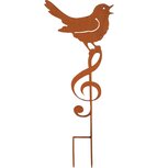 Dekoratief | Tuinprikker m/vogel, roest, metaal, 15x40cm | A230617 Dekoratief | Tuinprikker m/vogel, roest, metaal, 15x40cm | A230617