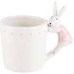 Dekoratief | Mok m/bunny, wit, dolomiet, 15x10x13cm | A230820 Dekoratief | Mok m/bunny, wit, dolomiet, 15x10x13cm | A230820