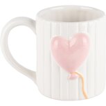 Dekoratief | Mok m/hartje, roze/wit, dolomiet, 14x10x17cm | A230822 Dekoratief | Mok m/hartje, roze/wit, dolomiet, 14x10x17cm | A230822
