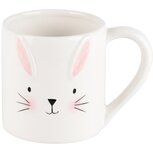 Dekoratief | Mok m/bunny, wit, dolomiet, 12x9x9cm | A230835 Dekoratief | Mok m/bunny, wit, dolomiet, 12x9x9cm | A230835
