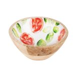 Dekoratief | Bowl 'Tomato Time', hout/email, 20x20x8cm | A230902 Dekoratief | Bowl 'Tomato Time', hout/email, 20x20x8cm | A230902