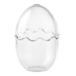 Dekoratief | Bonbonni?re ei, transparant, glas, 10x10x14cm | A232007 Dekoratief | Bonbonni?re ei, transparant, glas, 10x10x14cm | A232007