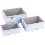 Dekoratief | Set 3 dozen RH, 'Watercolor Flowers', fluweel/glas/karton, 20x15x9cm | A234025 Dekoratief | Set 3 dozen RH, 'Watercolor Flowers', fluweel/glas/karton, 20x15x9cm | A234025