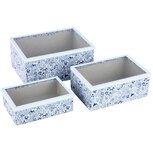 Dekoratief | Set 3 dozen RH, 'Blooming Blue', 20x15x9cm | A234026 Dekoratief | Set 3 dozen RH, 'Blooming Blue', 20x15x9cm | A234026