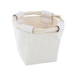 Dekoratief | Mand rond, beige, stof/rotan, 12x12x12cm | A234033 Dekoratief | Mand rond, beige, stof/rotan, 12x12x12cm | A234033