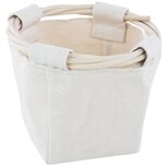 Dekoratief | Mand rond, beige, stof/rotan, 18x18x18cm | A234035 Dekoratief | Mand rond, beige, stof/rotan, 18x18x18cm | A234035
