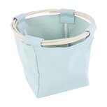 Dekoratief | Mand rond, blauw, stof/rotan, 15x15x15cm | A234044 Dekoratief | Mand rond, blauw, stof/rotan, 15x15x15cm | A234044