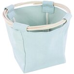 Dekoratief | Mand rond, blauw, stof/rotan, 18x18x18cm | A234045 Dekoratief | Mand rond, blauw, stof/rotan, 18x18x18cm | A234045