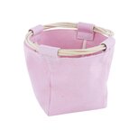 Dekoratief | Mand rond, roze, stof/rotan, 12x12x12cm | A234048 Dekoratief | Mand rond, roze, stof/rotan, 12x12x12cm | A234048