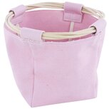 Dekoratief | Mand rond, roze, stof/rotan, 18x18x18cm | A234050 Dekoratief | Mand rond, roze, stof/rotan, 18x18x18cm | A234050