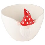 Dekoratief | Bowl m/gnoom, wit/rood, porselein, 14x14x13cm | A235063 Dekoratief | Bowl m/gnoom, wit/rood, porselein, 14x14x13cm | A235063