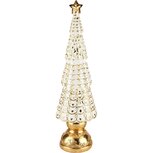 Dekoratief | Deco boompje m/ster, wit/goud, resina, 11x11x38cm | A235115 Dekoratief | Deco boompje m/ster, wit/goud, resina, 11x11x38cm | A235115