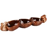 Dekoratief | Schaaltje driedelig m/eekhoorns, bruin, steen, 38x9x7cm | A235152 Dekoratief | Schaaltje driedelig m/eekhoorns, bruin, steen, 38x9x7cm | A235152