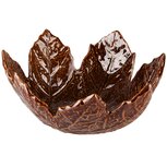 Dekoratief | Schaaltje blad, bruin, steen, 17x17x8cm | A235154 Dekoratief | Schaaltje blad, bruin, steen, 17x17x8cm | A235154