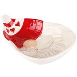 Dekoratief | Schaaltje gnoompje, dolomiet, wit/rood, 16x12x4cm | A235243 Dekoratief | Schaaltje gnoompje, dolomiet, wit/rood, 16x12x4cm | A235243