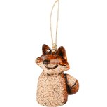 Dekoratief | Hanger bel vosje, bruin, keramiek, 6x5x9cm | A235379 Dekoratief | Hanger bel vosje, bruin, keramiek, 6x5x9cm | A235379