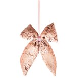 Dekoratief | Hanger strikje, roze, stof, 12x15cm | A235418 Dekoratief | Hanger strikje, roze, stof, 12x15cm | A235418
