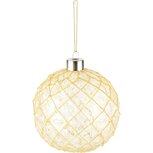 Dekoratief | Hanger bal, goud/transparant, glas, LED, 10x10x10cm | A235423 Dekoratief | Hanger bal, goud/transparant, glas, LED, 10x10x10cm | A235423