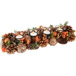 Dekoratief | Tafelstuk lang m/besjes/dennenappels, oranje/naturel, 46x17x9cm | A235500 Dekoratief | Tafelstuk lang m/besjes/dennenappels, oranje/naturel, 46x17x9cm | A235500