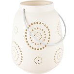 Dekoratief | Lantaarn m/handvat, wit, porselein, LED, 14x14x18cm | A235551 Dekoratief | Lantaarn m/handvat, wit, porselein, LED, 14x14x18cm | A235551