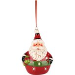 Dekoratief | Hanger santa, rood/wit, LED, dolomiet, 8x7x11cm | A235604 Dekoratief | Hanger santa, rood/wit, LED, dolomiet, 8x7x11cm | A235604