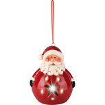 Dekoratief | Hanger santa, rood/wit, LED, dolomiet, 7x6x9cm | A235605 Dekoratief | Hanger santa, rood/wit, LED, dolomiet, 7x6x9cm | A235605