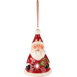 Dekoratief | Hanger santa, rood/wit, LED, dolomiet, 7x7x11cm | A235610 Dekoratief | Hanger santa, rood/wit, LED, dolomiet, 7x7x11cm | A235610