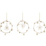 Dekoratief | Hanger ring m/boompje/hart/ster, goud, metaal, 14x14x1cm, set van 3 stuks | A235655 Dekoratief | Hanger ring m/boompje/hart/ster, goud, metaal, 14x14x1cm, set van 3 stuks | A235655