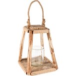 Dekoratief | Theelichthouder m/oor, naturel, hout/glas, 18x18x24cm | A235724 Dekoratief | Theelichthouder m/oor, naturel, hout/glas, 18x18x24cm | A235724