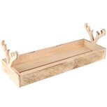 Dekoratief | Dienblad m/hertengewei, naturel, hout, 38x13x12cm | A235733 Dekoratief | Dienblad m/hertengewei, naturel, hout, 38x13x12cm | A235733