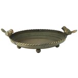 Dekoratief | Vogelvoederschaal m/vogels, groen/roest, metaal, 27x16x8cm | A235750 Dekoratief | Vogelvoederschaal m/vogels, groen/roest, metaal, 27x16x8cm | A235750