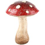 Dekoratief | Paddenstoel m/stippen, rood/wit, resina, 15x15x19cm | A235766 Dekoratief | Paddenstoel m/stippen, rood/wit, resina, 15x15x19cm | A235766