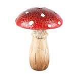 Dekoratief | Paddenstoel m/stippen, rood/wit, resina, 9x9x12cm | A235767 Dekoratief | Paddenstoel m/stippen, rood/wit, resina, 9x9x12cm | A235767
