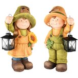 Dekoratief | Herfstkindje m/lantaarn, magnesium, 22x17x40cm, set van 2 stuks | A235769 Dekoratief | Herfstkindje m/lantaarn, magnesium, 22x17x40cm, set van 2 stuks | A235769