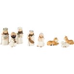 Dekoratief | Set 8 stalfiguren, wit/naturel, resina, 4x5x10cm | A235814 Dekoratief | Set 8 stalfiguren, wit/naturel, resina, 4x5x10cm | A235814