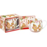 Dekoratief | Mok in doos 'Gingerbread', porselein/karton, 13x10x11cm | A235843 Dekoratief | Mok in doos 'Gingerbread', porselein/karton, 13x10x11cm | A235843