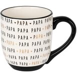 Dekoratief | Mok 'Papa', wit/zwart, keramiek, 10x10x12cm | A235856 Dekoratief | Mok 'Papa', wit/zwart, keramiek, 10x10x12cm | A235856
