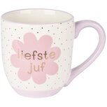Dekoratief | Mok 'Liefste Juf', wit/paars, keramiek, 10x10x12cm | A235860 Dekoratief | Mok 'Liefste Juf', wit/paars, keramiek, 10x10x12cm | A235860