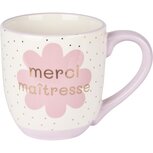 Dekoratief | Mok 'Merci Ma‹tresse', wit/paars, keramiek, 10x10x12cm | A235861 Dekoratief | Mok 'Merci Ma‹tresse', wit/paars, keramiek, 10x10x12cm | A235861