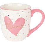 Dekoratief | Mok 'Mama', wit/roze, keramiek, 10x10x12cm | A235862 Dekoratief | Mok 'Mama', wit/roze, keramiek, 10x10x12cm | A235862