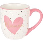 Dekoratief | Mok 'Maman', wit/roze, keramiek, 10x10x12cm | A235863 Dekoratief | Mok 'Maman', wit/roze, keramiek, 10x10x12cm | A235863